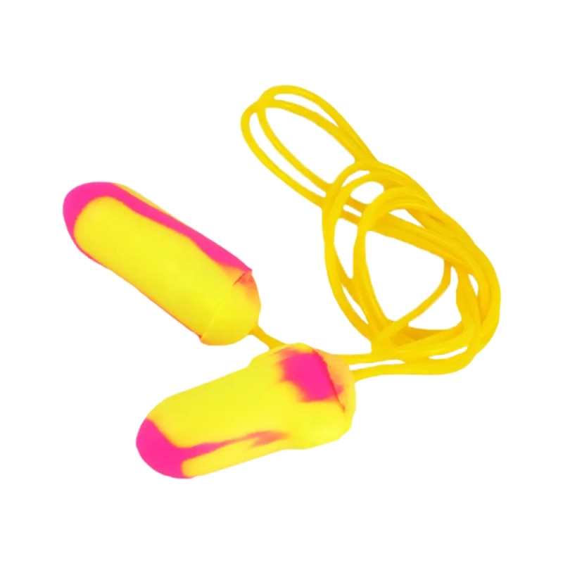 Беруши БЛОКЕР Лазер со шнурком, желто-розовые, 33 дБ, СОМЗ