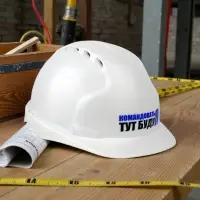 Каска защитная КОМАНДОВАТЬ ТУТ БУДУ Я с храповым механизмом