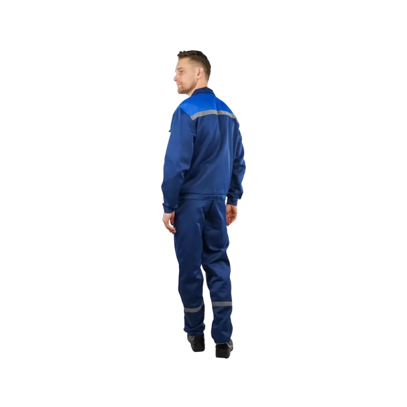 Костюм рабочий Техник, куртка+ полукомбинезон, синий+василек  рост182-188 р.60-62