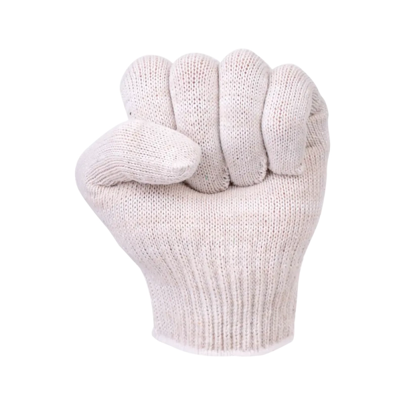 Перчатки х/б без ПВХ, 45гр, 10 класс, арт. 0114Р, белые