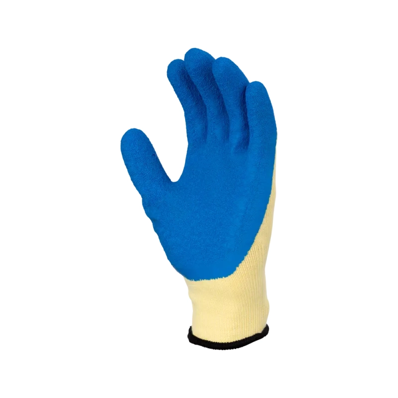 Перчатки трикотажные рифленый латекс р.10 (синий)