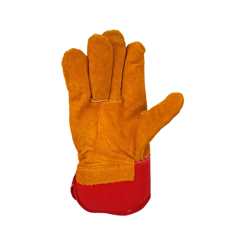 Перчатки спилковые комбинированные утепленные