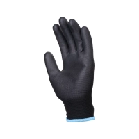 Перчатки нейлоновые с полиуретаном арт. 2101 (р.7 S) черные