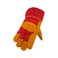 Перчатки спилковые комбинированные утепленные