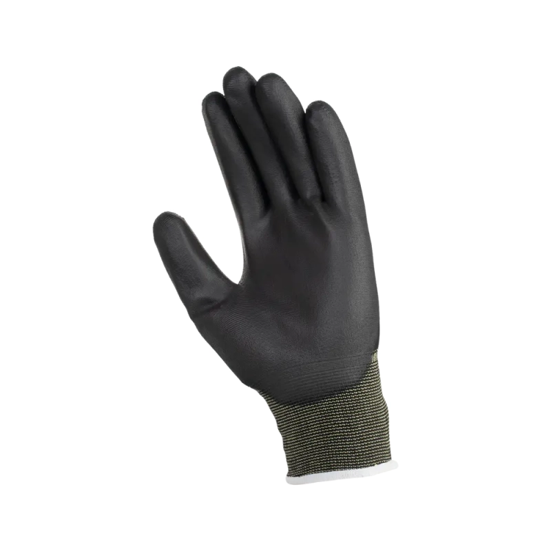 Перчатки нейлоновые с полиуретаном Manipula МикроПол (TPU-12), р.7 черные