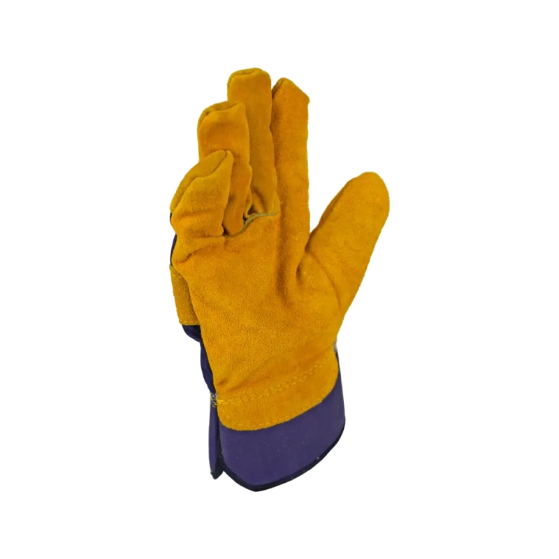 Перчатки спилковые комбинированные утеплённые