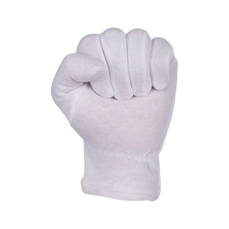 Перчатки х/б без ПВХ, 27гр, 15 класс,  (Атом), белые