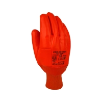 Перчатки ПВХ утеплённые бензомаслостойкие  Пламя, манжет резинка