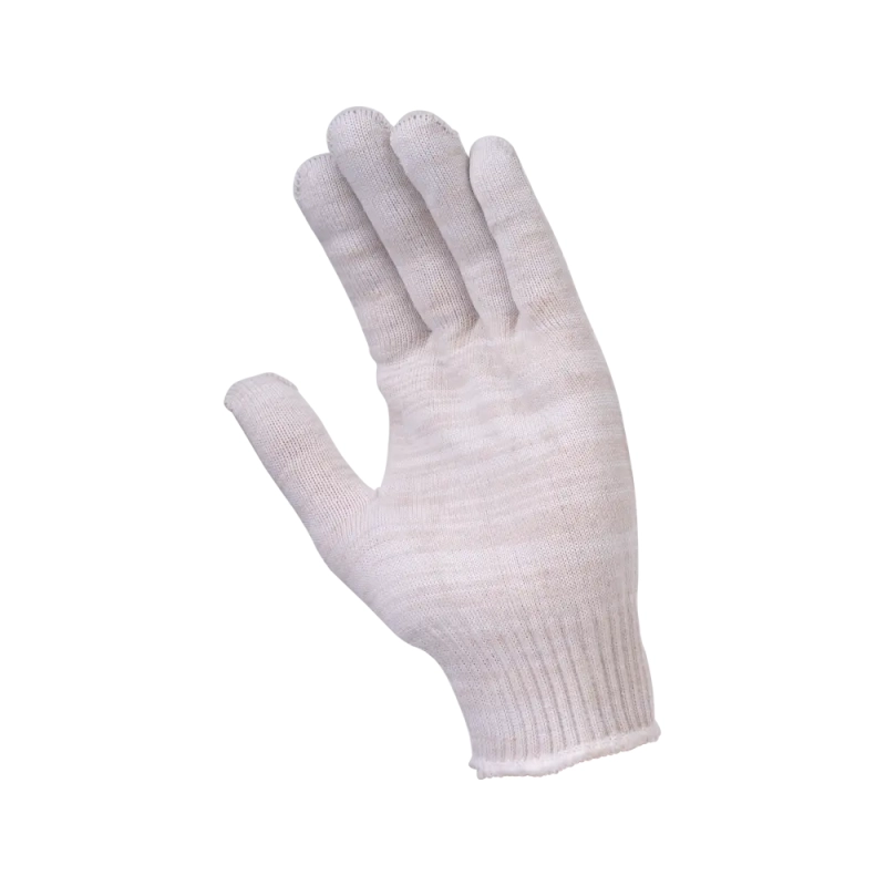 Перчатки х/б без ПВХ, 38гр, 13 класс, арт. 0113Р, белые