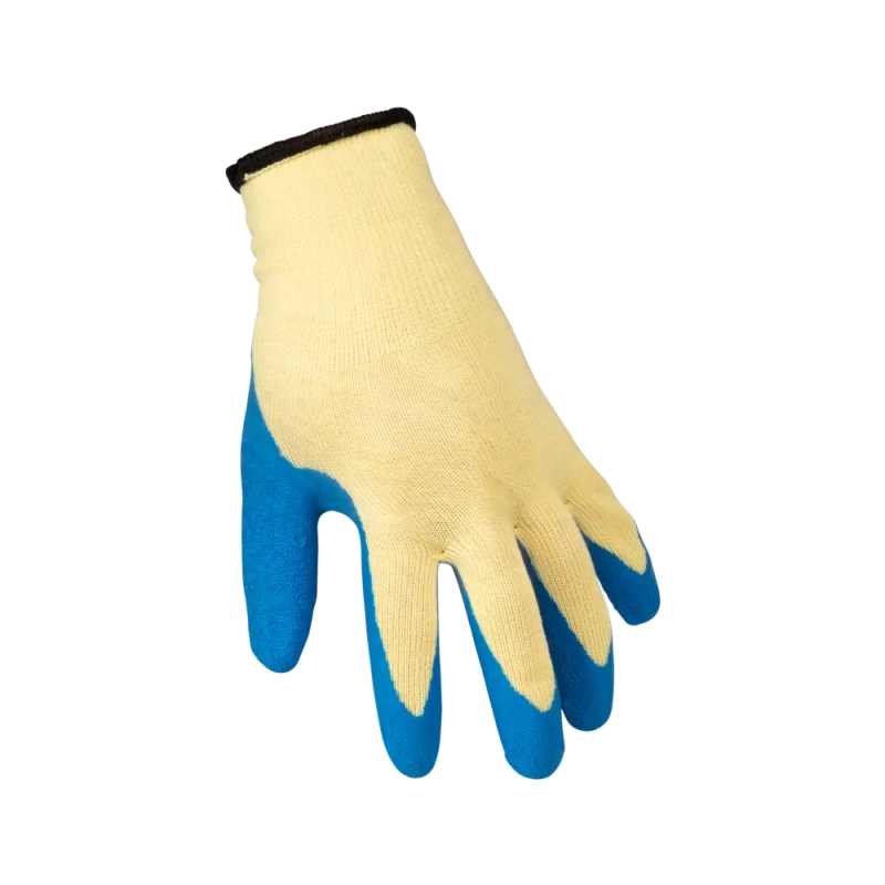 Перчатки трикотажные рифленый латекс р.10 (синий)