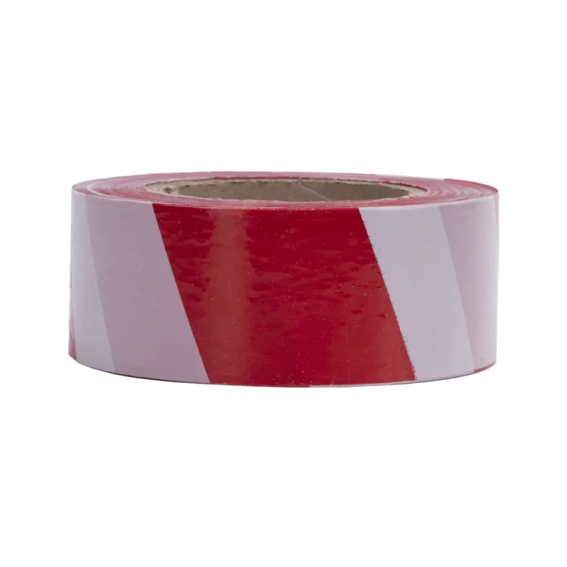 Лента для ограждения бело-красная 50 мм &times; 200 м