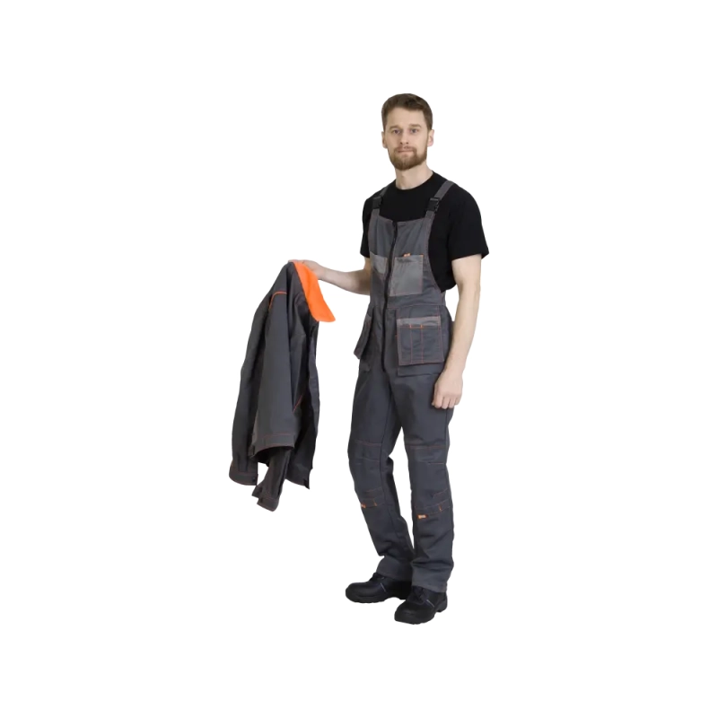 Костюм рабочий Бренд, куртка+полукомбинезон, серый  44-46/182-188