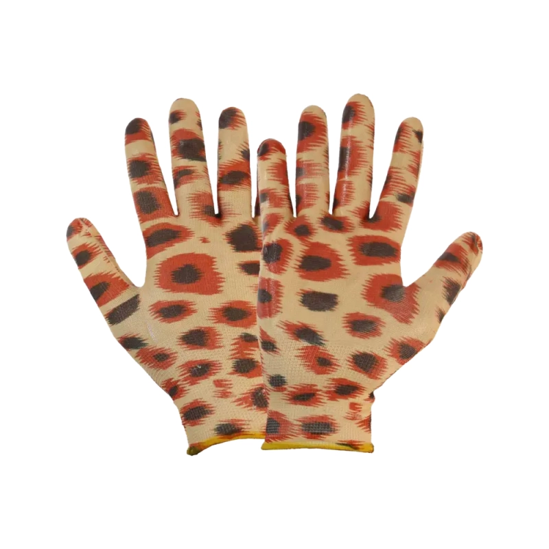 Перчатки нейлоновые с нитрилом садовые 1422