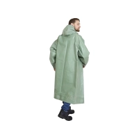 Плащ ОЗК влагозащитный из ткани бцк зеленый, с капюшоном, для мужчин и женщин