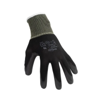 Перчатки нейлоновые с полиуретаном Manipula МикроПол (TPU-12), р.7 черные