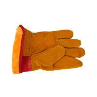 Перчатки спилковые комбинированные утепленные