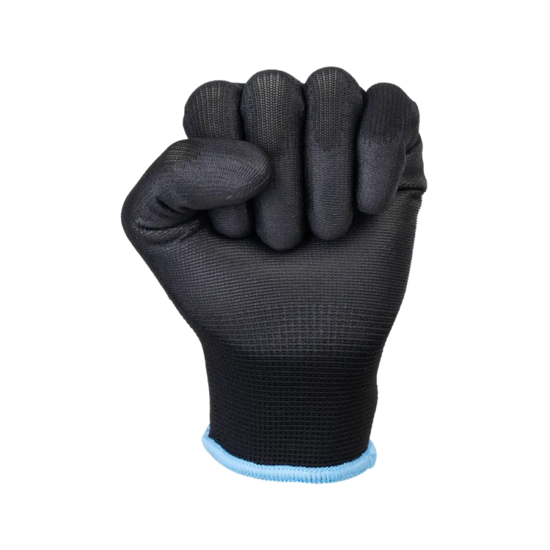 Перчатки нейлоновые с полиуретаном арт. 2101 (р.7 S) черные