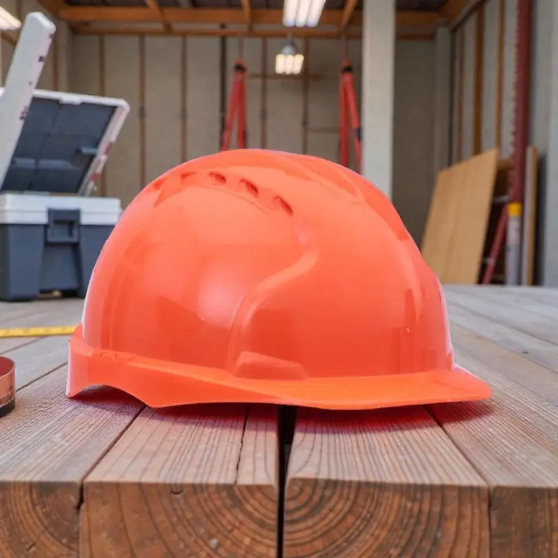 Каска защитная с храповым механизмом ОРАНЖ