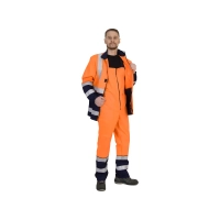 Костюм рабочий Терминал-3, куртка+полукомб, оранж+т.синий р.60-62/182-188
