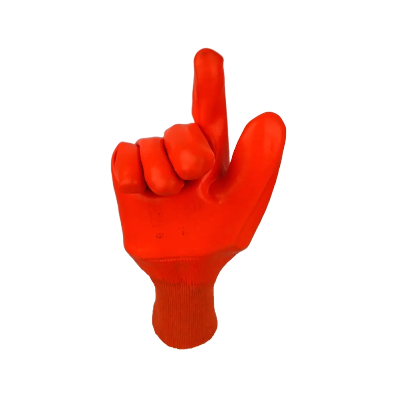 Перчатки ПВХ утеплённые бензомаслостойкие  Пламя, манжет резинка