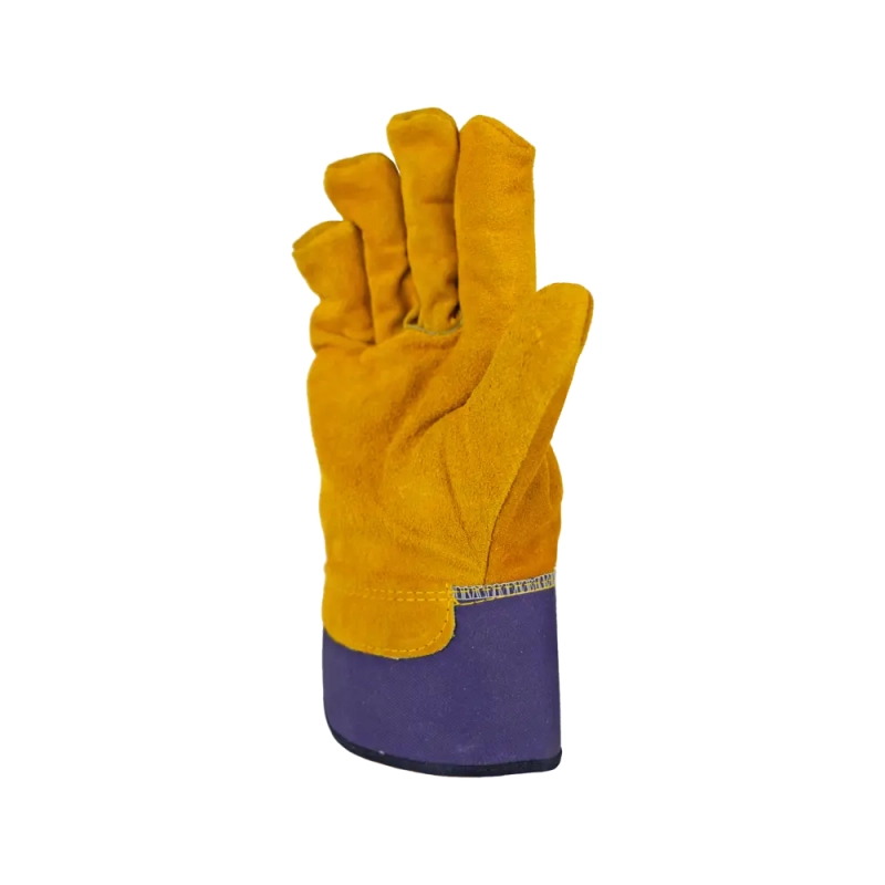 Перчатки спилковые комбинированные утеплённые