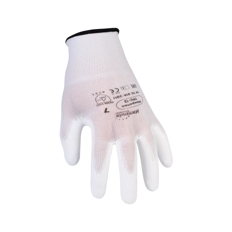 Перчатки нейлоновые с полиуретаном арт. 2101 (р.10 XL) белые