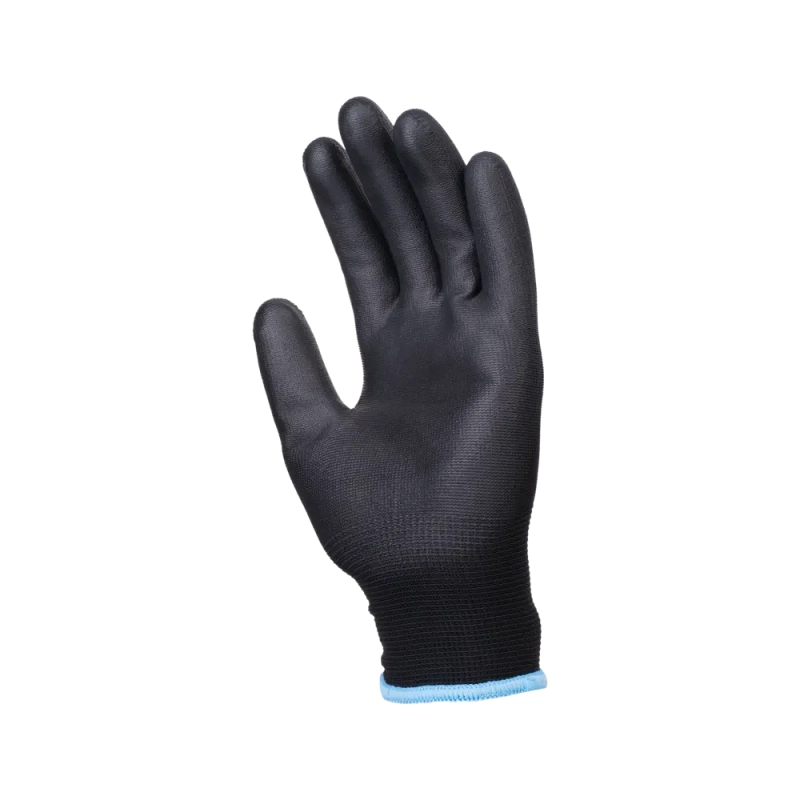 Перчатки нейлоновые с полиуретаном арт. 2101 (р.7 S) черные