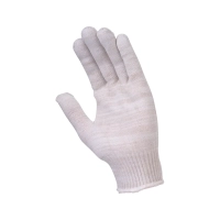 Перчатки х/б без ПВХ, 38гр, 13 класс, арт. 0113Р, белые