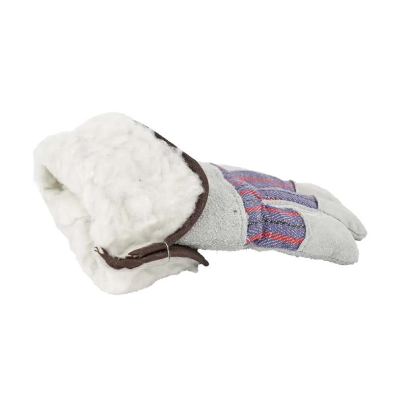 Перчатки спилковые комбинированные утеплённые Ангара 0115