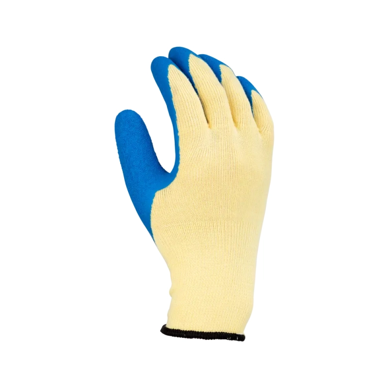 Перчатки трикотажные рифленый латекс р.10 (синий)